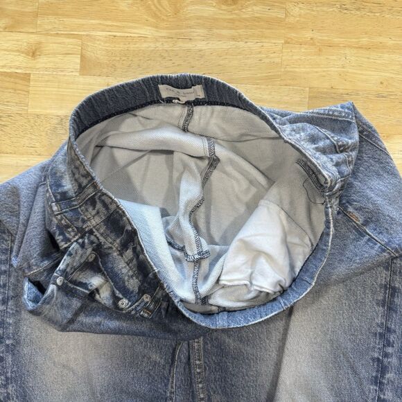 Rag & Bone Miramar Denim-Print Joggers Soft Terry Elastic Waist Loungewear Large - Picture 5 of 13